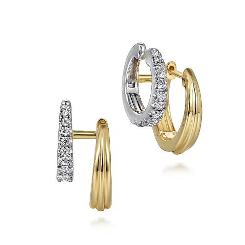 Don't Miss Out On Bestselling Jewelry At Special Prices 14K Y Gold 0.41ctw Diamond Huggie Cuff Earring