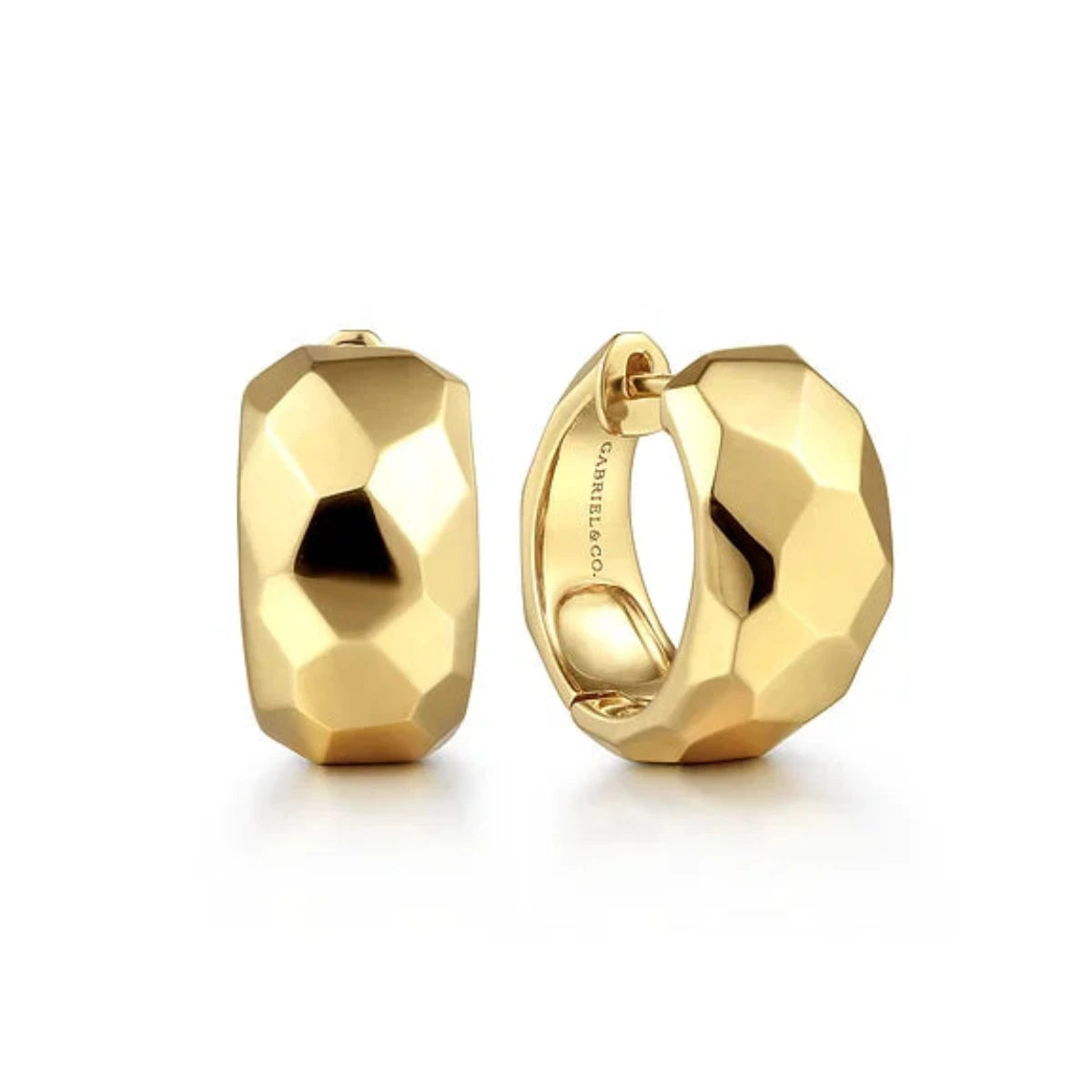 Bold And Beautiful Jewelry Now At Irresistible Prices 14K Y Gold 15mm Textured Hoop Earrings