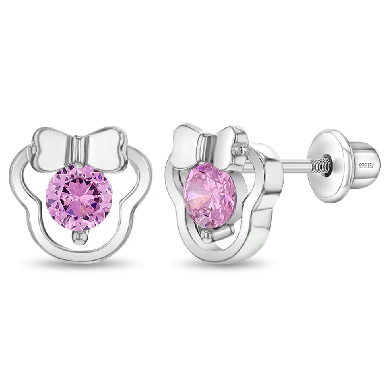 Luxury Jewelry At Unbeatable Discounts Miss Mouse Baby / Toddler / Kids Earrings Screw Back - Sterling Silver