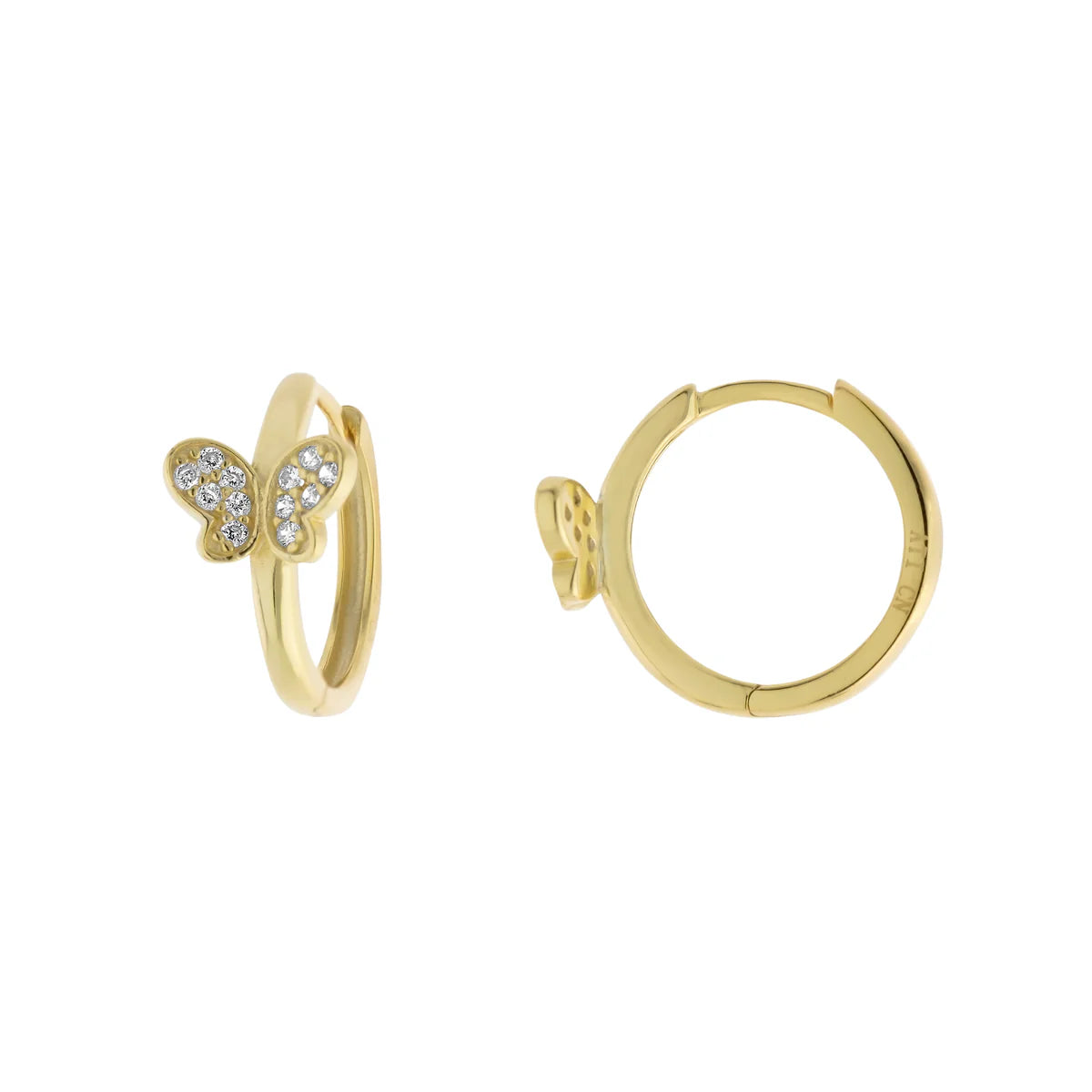 Your Dream Jewelry At Dream Prices – Shop Now YGP Sterling CZ Butterfly Huggy Earrings