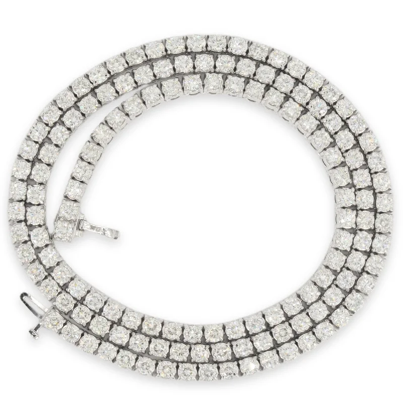 Best Jewelry Sale – Shop Exclusive Designs Now 3.8mm Tennis Chain 22 inch length 21 CTTW 15 Pointer Diamonds