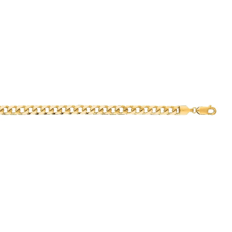 Limited-Time Offer On Elegant Jewelry Pieces 14kt 20 inches Yellow Gold 4.4mm Diamond Cut Miami Cuban Link Chain with Lobster Clasp