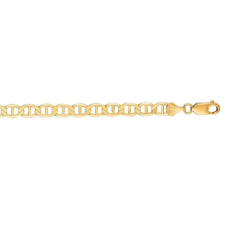 Luxury Jewelry At Unbeatable Discounts 14kt 20 inches Yellow Gold 6.3mm Diamond Cut Mariner Link Chain with Lobster Clasp