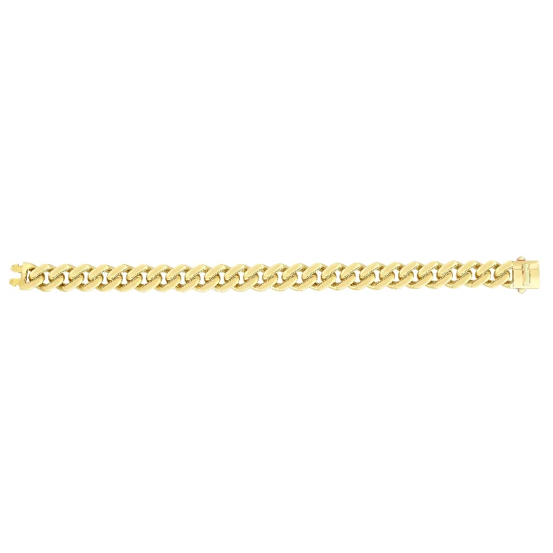 Affordable Luxury Jewelry For Every Occasion 14kt Gold 22 inches Yellow Finish 11.3mm Polished Curb Link Chain with Box with Both Side Push Clasp
