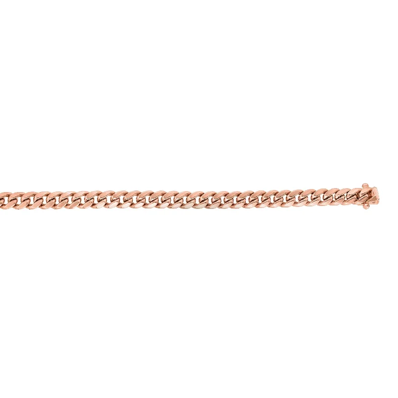 Exclusive Jewelry Offers – Sparkle For Less 14kt Gold 24 inches Rose Finish 6.1mm New Miami Cuban Chain with Box Clasp