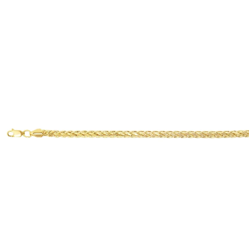 Affordable Luxury Jewelry For Every Occasion 14kt Gold 24 inches Yellow Finish 4.5mm Diamond Cut Round Diamond Cut Franco Chain with Lobster Clasp