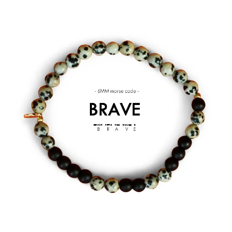 Get Ready To Sparkle – Special Jewelry Discounts Morse Code Unisex "Brave" Bracelet - Large, Thailand
